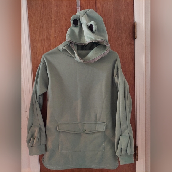 Frog zip face hoodie. Size M. - Picture 2 of 4